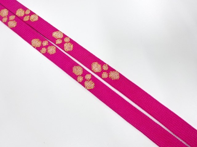 JAPANESE KIMONO / ANTIQUE HAND-TIED OBIJIME CORD / SILK